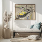 Schleppkahn am Elbufer im Hintergrund die Carolabrucke 1909 Ernst Ludwig Kirchner 5 mockup