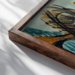 Schleuse im Berliner Tiergarten circa 1919 Anton Kerschbaumer close up dark wood mockup