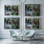 Schleuse im Berliner Tiergarten circa 1919 Anton Kerschbaumer framed posters mockup