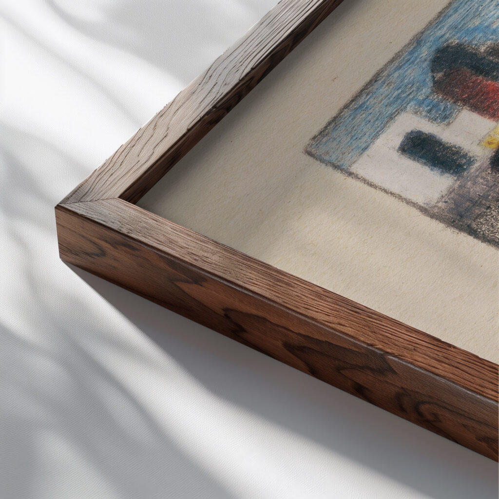 Schlote around 1923 Karl Wiener close up dark wood mockup