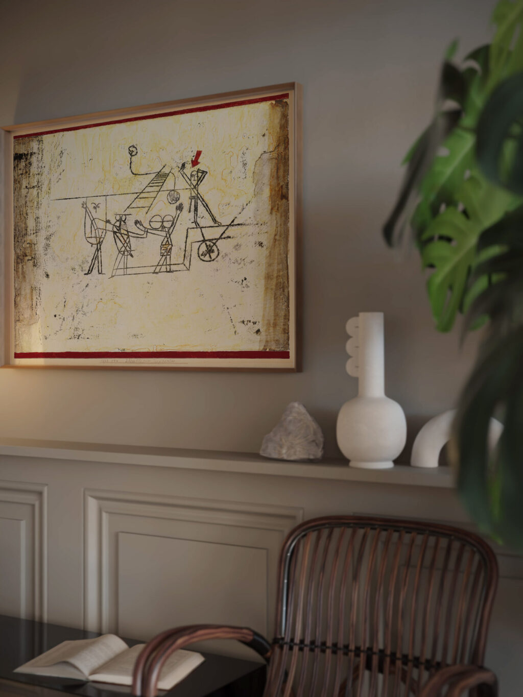 Schlussbild einer Tragikomodie 1923 Paul Klee video mockup