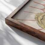 Scholars Consulting Books and a Globe c. 1747 Giovanni Francesco Costa close up dark wood mockup