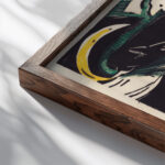 Schopfungsgeschichte II 1914 Franz Marc close up dark wood mockup