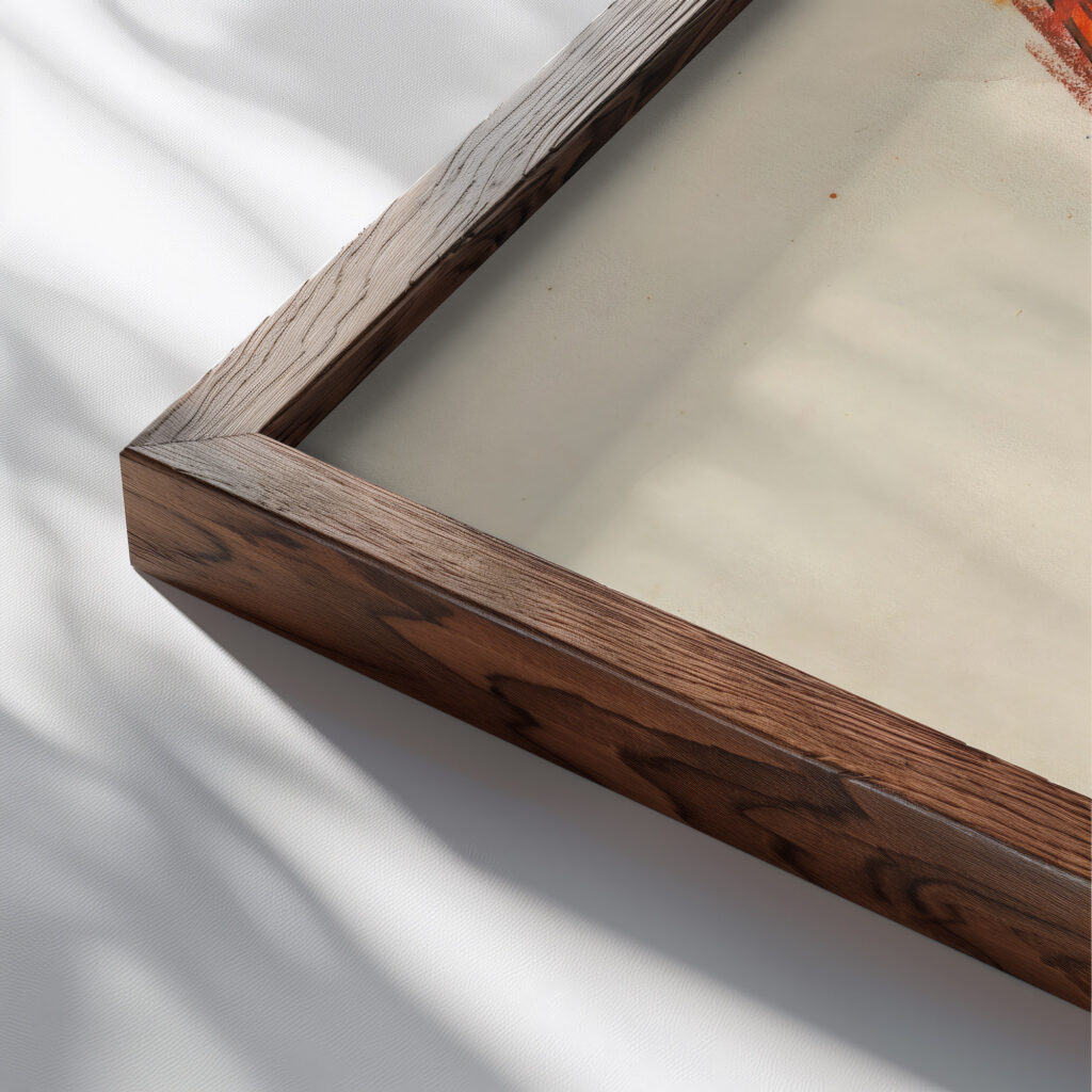 Schrei around 1921 Karl Wiener close up dark wood mockup