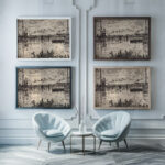 Schuylkill no. 3 Henry Lyman Sayen framed posters mockup