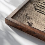 Schuylkill no. 5 Henry Lyman Sayen close up dark wood mockup