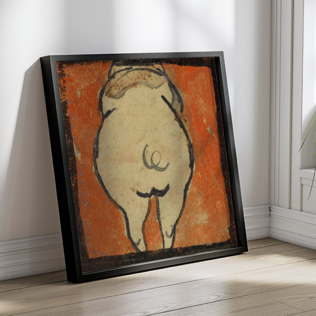 Schwein von hinten 1918 Egon Schiele 4 mockup