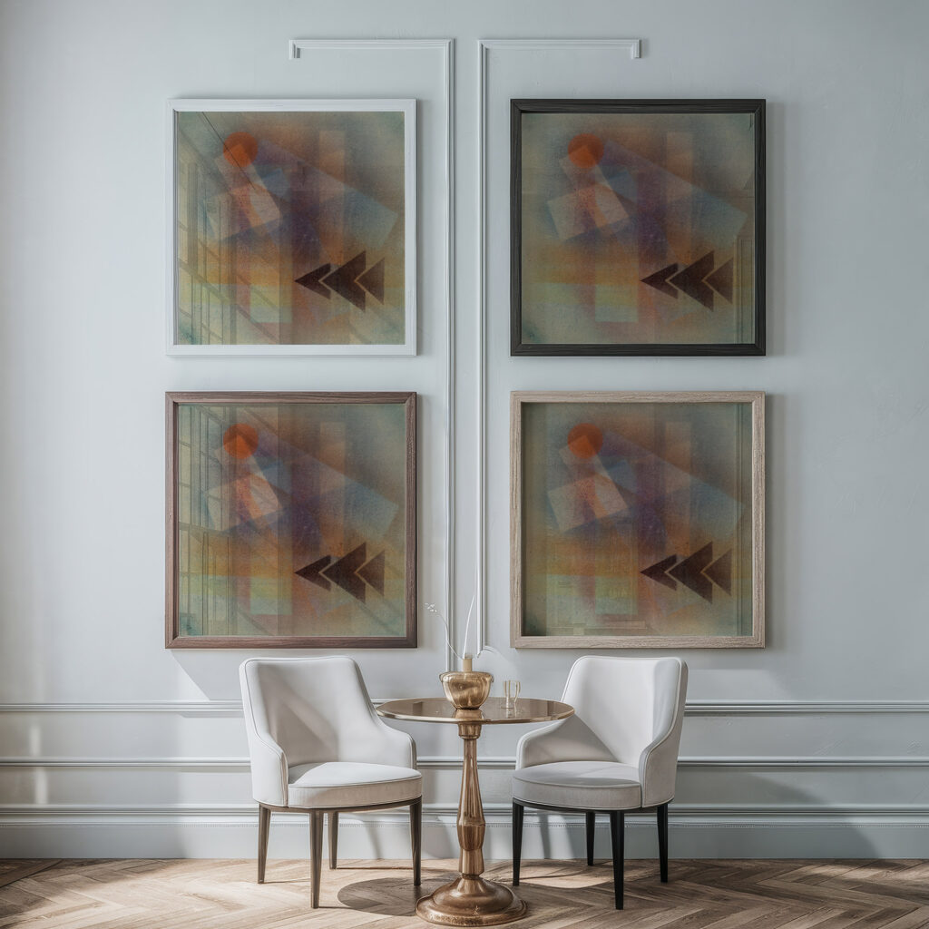 Schwere Spitzen 1928 Wassily Kandinsky framed posters mockup