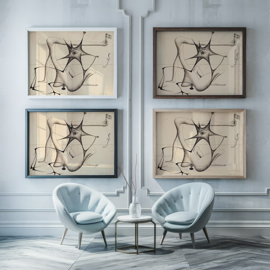 Scirocco 1896 Hans Nikolaj Hansen framed posters mockup