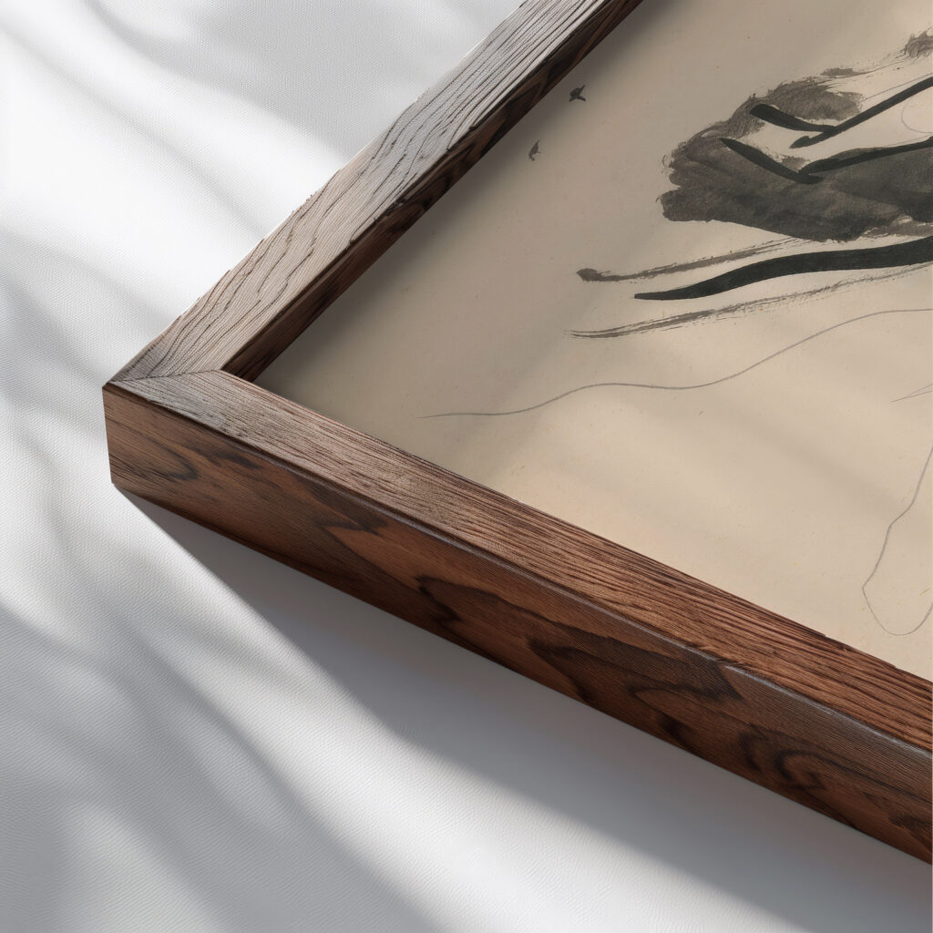 Scream 1940–1944 Jan Novak close up dark wood mockup