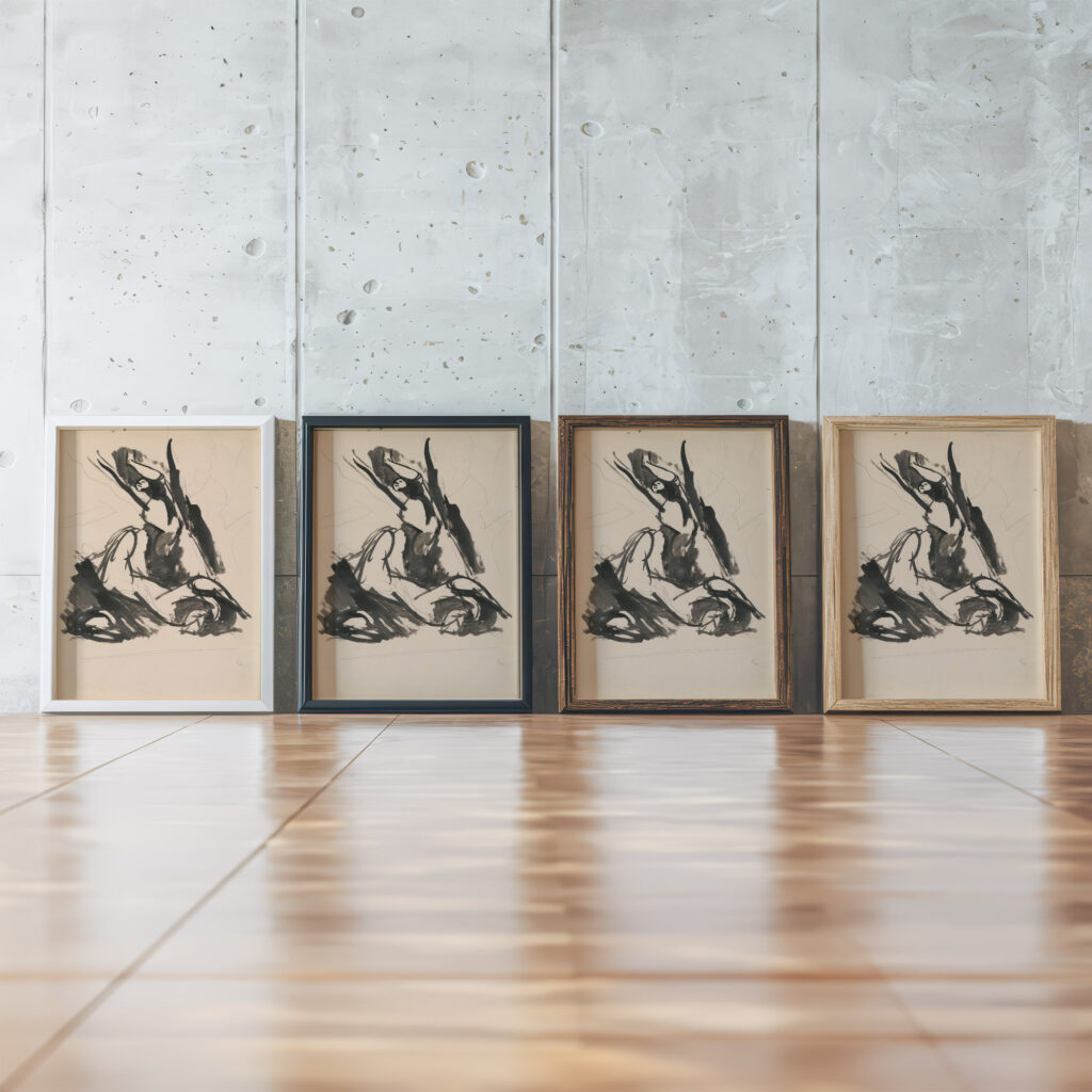 Scream 1940–1944 Jan Novak framed posters mockup