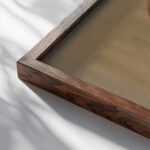 Seated 1930 Mikulas Galanda close up dark wood mockup