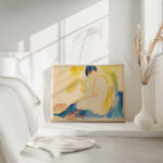 Seated Female Nude with Blue Stockings 1919 1924 Edvard Munch 4 mockup