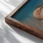 Seated Model 1936–1937 Mikulas Galanda close up dark wood mockup