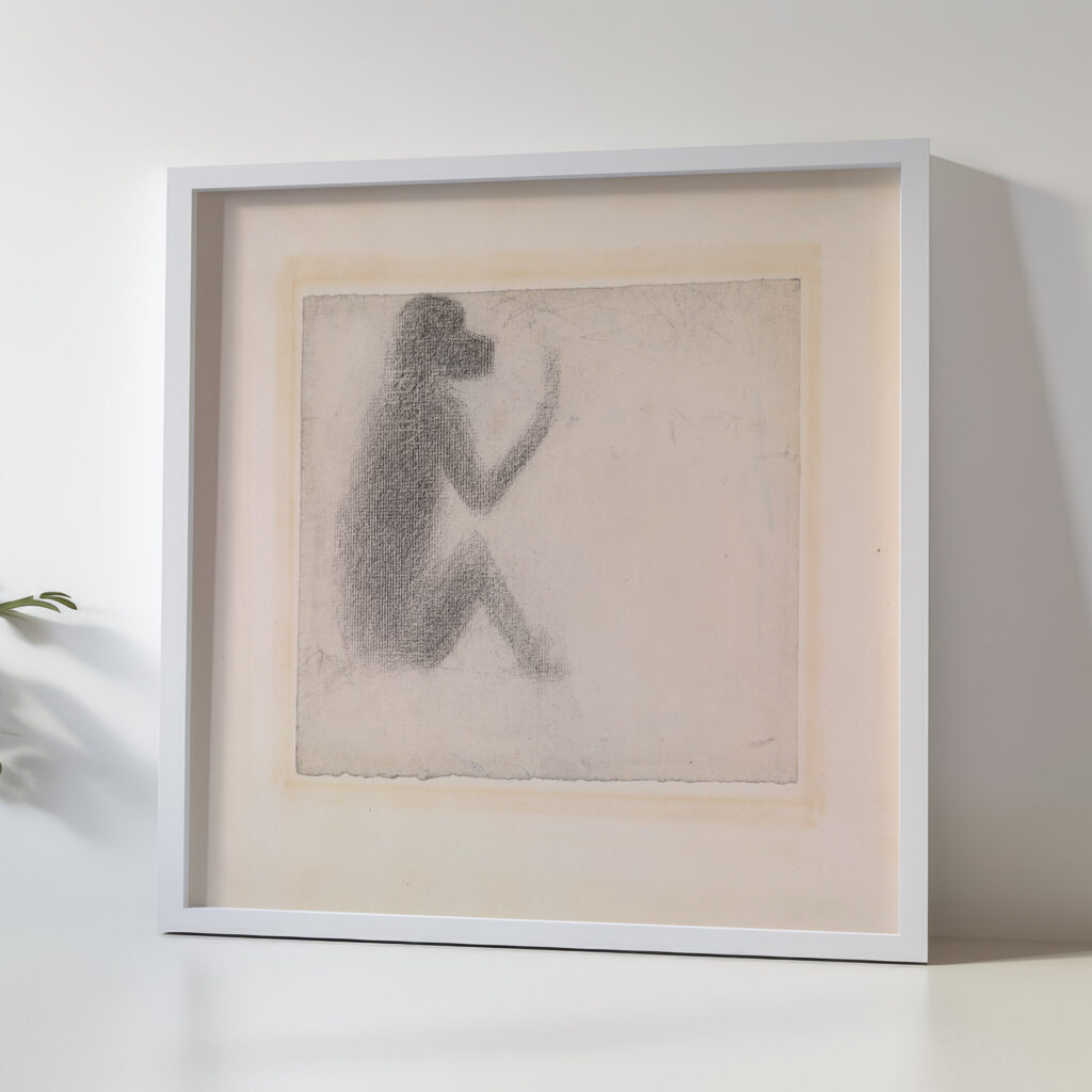 Seated Monkey 1884 Georges Seurat 5 mockup