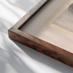 Seated Monkey 1884 Georges Seurat close up dark wood mockup