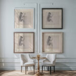 Seated Monkey 1884 Georges Seurat framed posters mockup