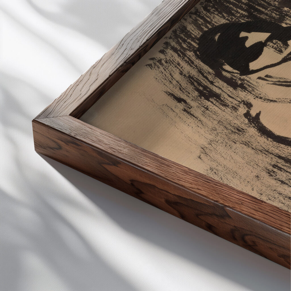 Seated Woman 2 Rik Wouters close up dark wood mockup