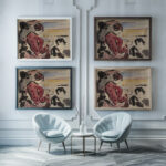 Seated Woman Rik Wouters framed posters mockup