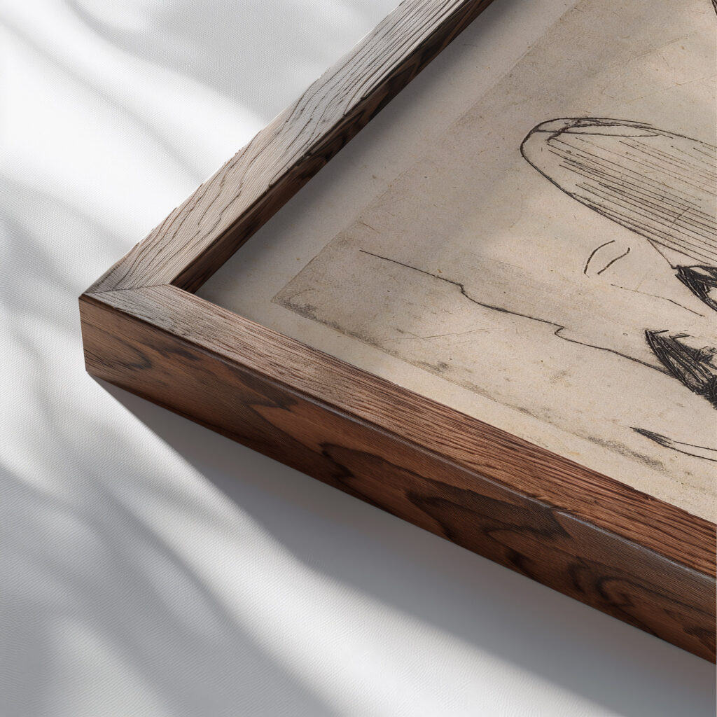 Sechs Tanzerinnen vor Bogendekoration Englisches Ensemble 1910 Ernst Ludwig Kirchner close up dark wood mockup