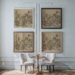 Segelboote vor Knokke 1913 Adolf Holzel framed posters mockup