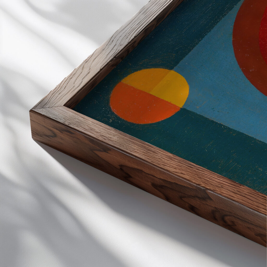 Selbstbildnis 1931 Heinrich Hoerle close up dark wood mockup