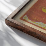 Selbstportrat 1907 Ernst Ludwig Kirchner close up dark wood mockup