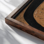 Selbstportrat Zeichnungsstock 1932 Ernst Ludwig Kirchner close up dark wood mockup