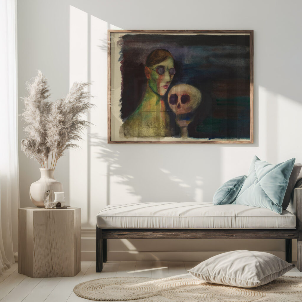 Selbstportrat mit dem Tod around 1932 Karl Wiener 5 mockup