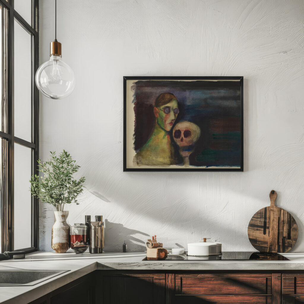 Selbstportrat mit dem Tod around 1932 Karl Wiener 6 mockup