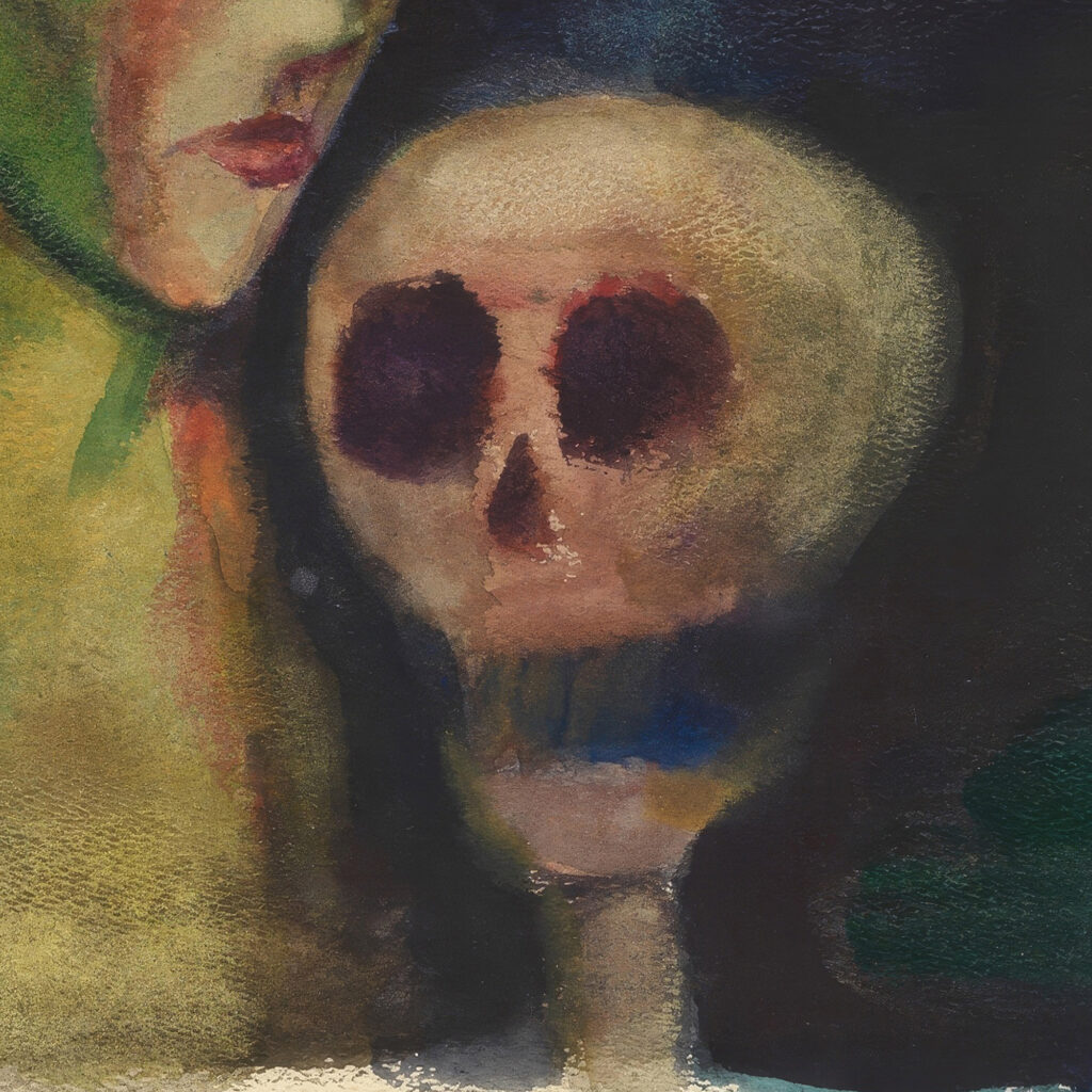 Selbstportrat mit dem Tod around 1932 Karl Wiener 8 mockup