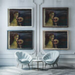 Selbstportrat mit dem Tod around 1932 Karl Wiener framed posters mockup