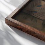 Self Portrait 1917 Alice Bailly close up dark wood mockup