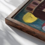 Self Portrait 1928 Ernst Ludwig Kirchner close up dark wood mockup