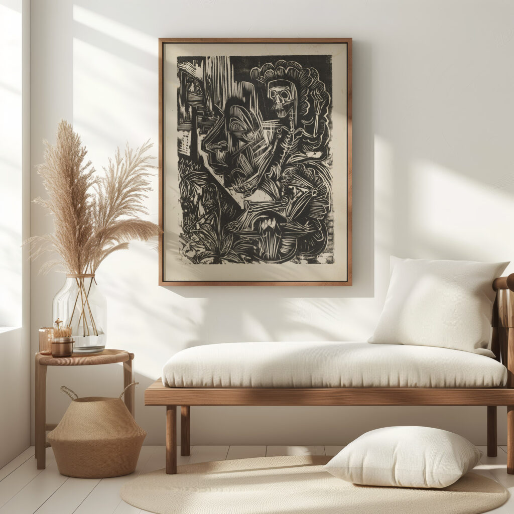 Self Portrait with Dancing Death 1917 – 1918 Ernst Ludwig Kirchner 5 mockup