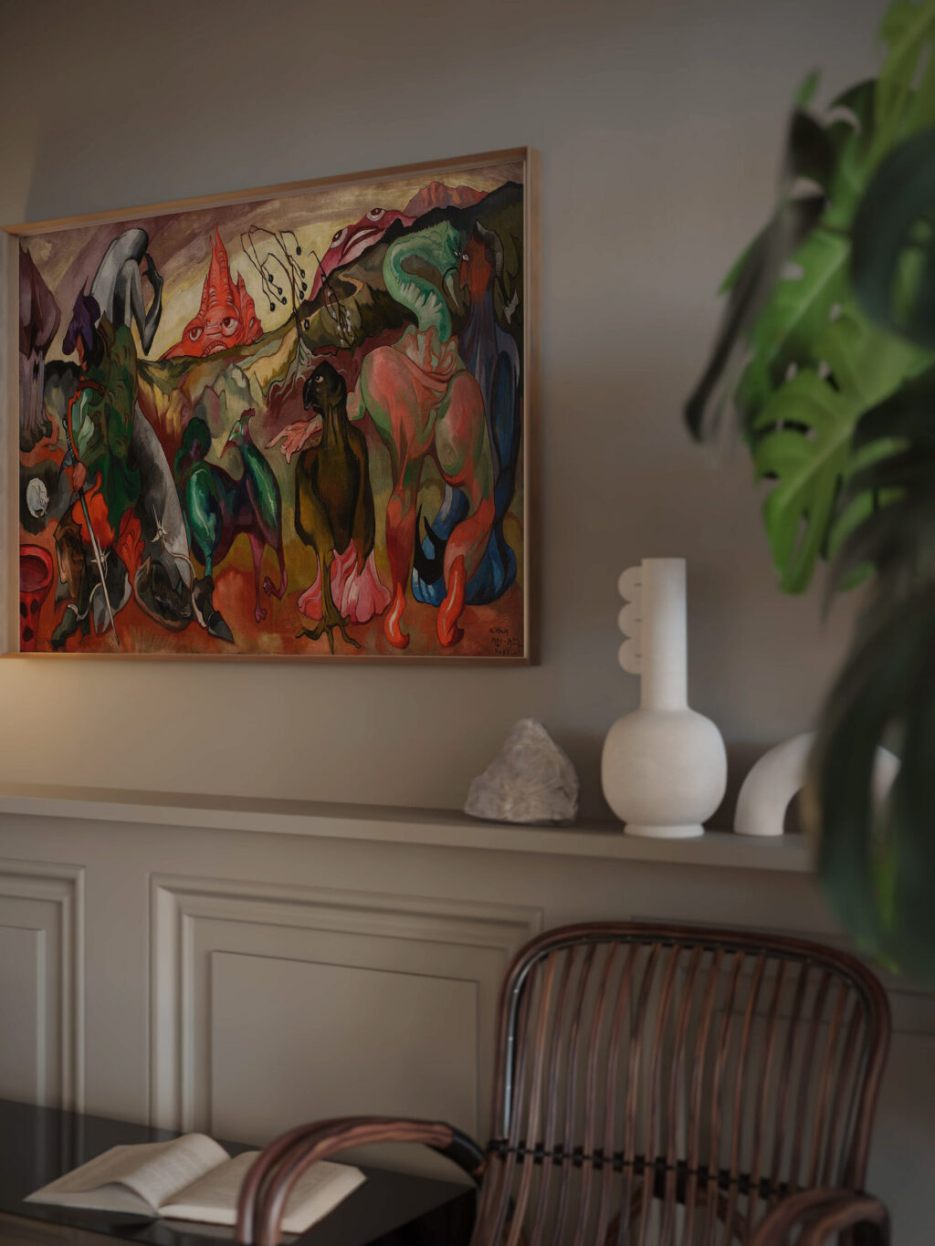 Self portrait with a pipe 1922 Stanislaw Ignacy Witkiewicz video mockup