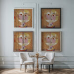 Senecio Soon to be Aged 1922 Paul Klee framed posters mockup