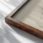 Senke mit Baumen 1890 1892 Paul Cezanne close up dark wood mockup