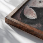 Sentimental Music circa 1913 Arthur Dove close up dark wood mockup