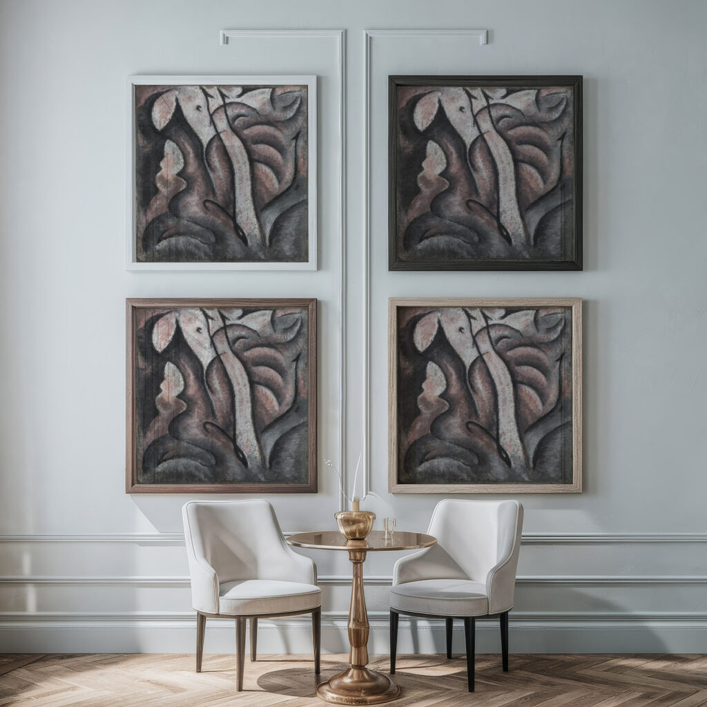 Sentimental Music circa 1913 Arthur Dove framed posters mockup