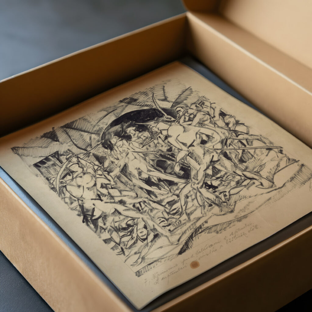 Septembrova masakra pred zalarom 1927 Konstantin Bauer video mockup