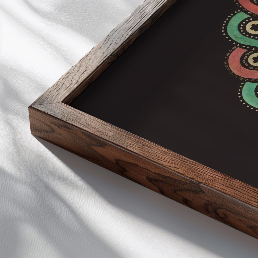 Serpentine Ribbon ca. 1780 Unknown close up dark wood mockup