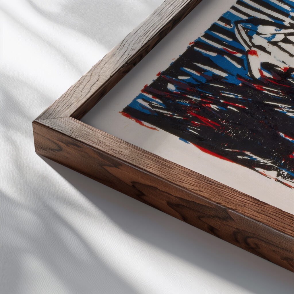 Sertigtal 1925 Albert Muller close up dark wood mockup