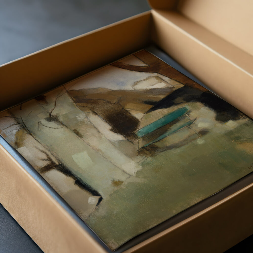 Shadow on the Wall II Green Bench 1928 Helene Schjerfbeck video mockup