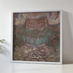 Shepherd and Flock Crossing a River in the Mountains 1914 Carl Burckhardt 5 mockup