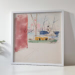 Ships in the South Harbor sketch Akseli Gallen Kallela 5 mockup