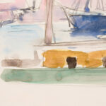 Ships in the South Harbor sketch Akseli Gallen Kallela 8 mockup