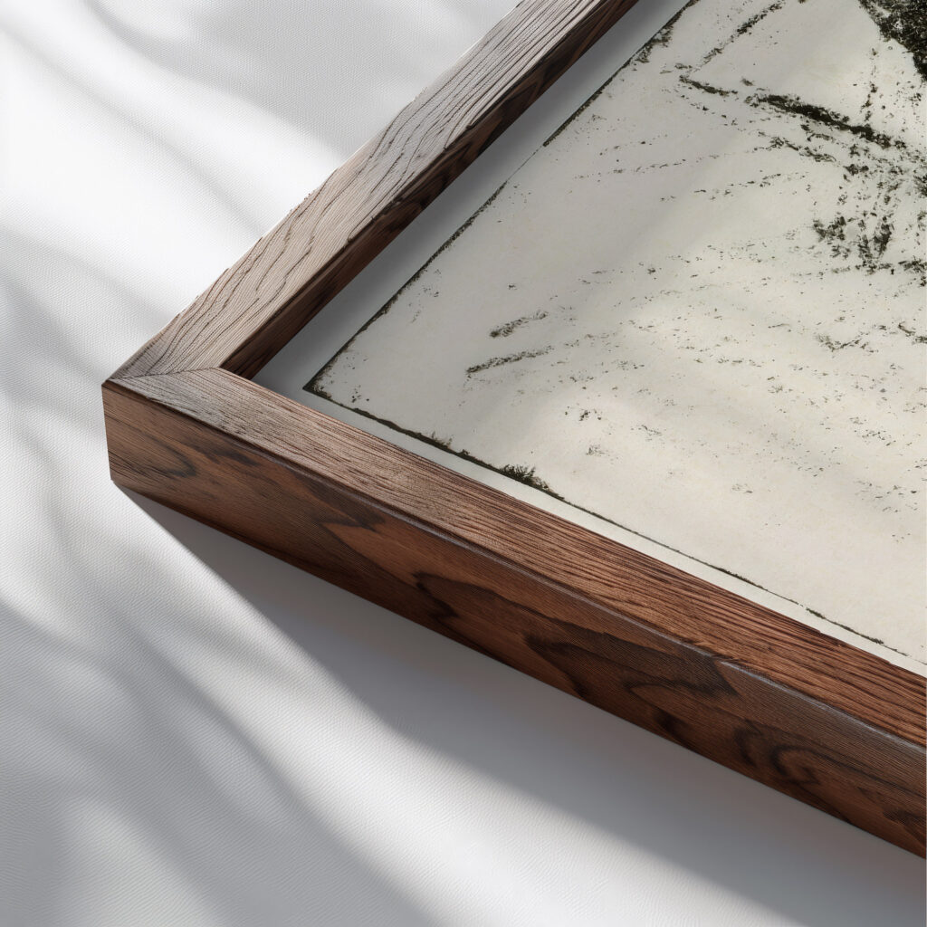 Siddende kvindelig model 1939 Henry Nielsen close up dark wood mockup