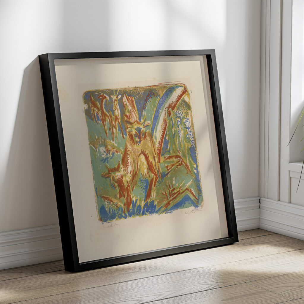 Sieben Kuhe und Regenbogen 1919 Ernst Ludwig Kirchner 4 mockup Sieben Kuhe und Regenbogen 1919 Ernst Ludwig Kirchner 4 mockup