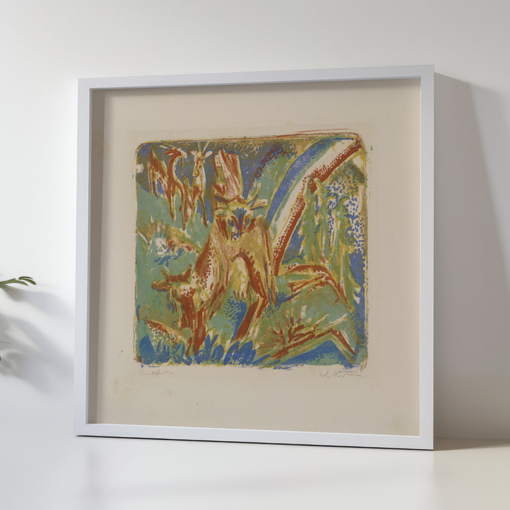 Sieben Kuhe und Regenbogen 1919 Ernst Ludwig Kirchner 5 mockup